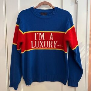 Gyles and George for Rowing Blazers “I’m a luxury… few can afford” Sweater sz L